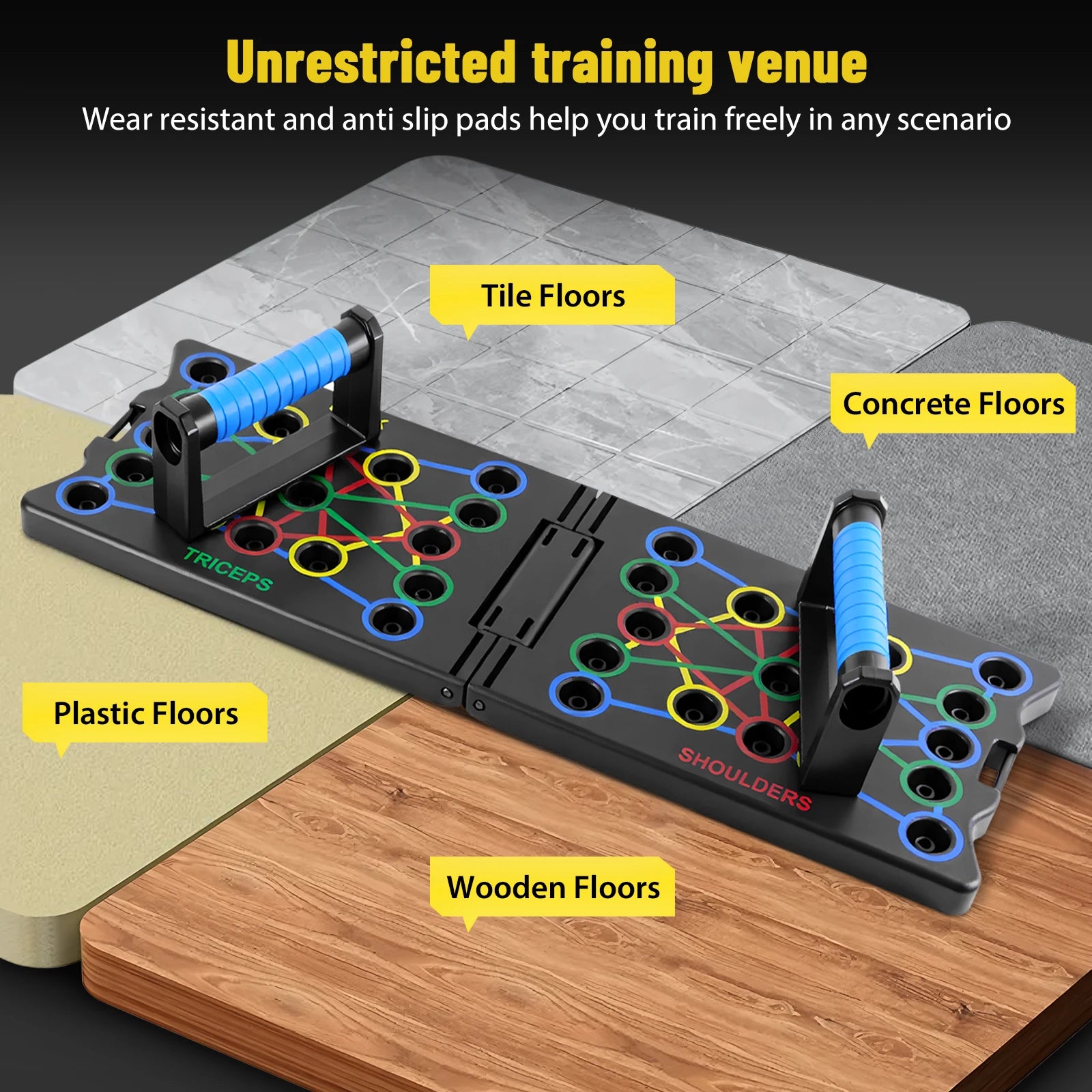 Foldable Push-up Board 24-in-1 Push-up Bar Portable Multifunctional Fitness Equipment for Chest Abdomen Arms Back Training