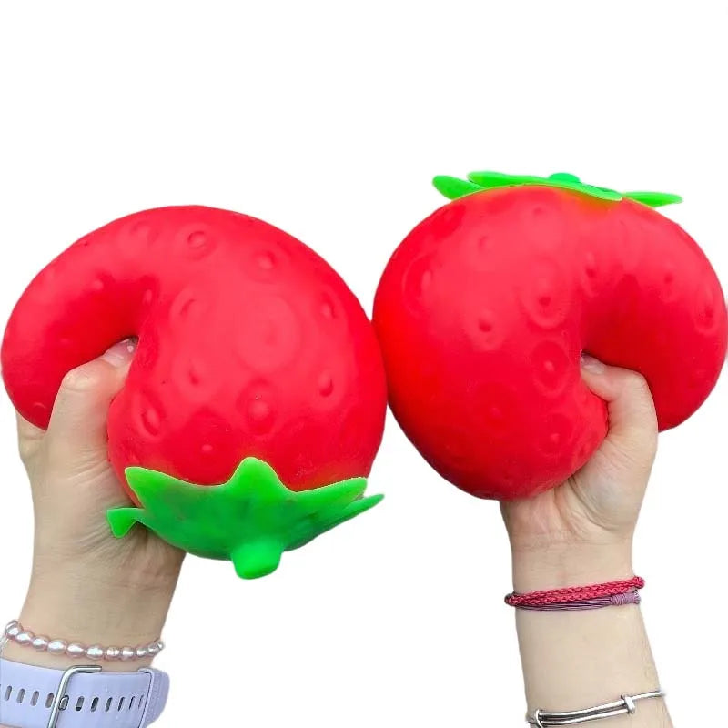 IronPulse X Giant Strawberry Squishy Toy Extra Large Size Strawberry Fidget
