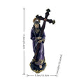 Jesus Carrying Cross Statue | Purple Robe Christ Bearing the Cross Figurine & Home Decor