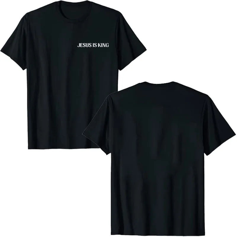 Jesus Is King Minimalist Graphic T-Shirt | Casual Short Sleeve Tee in Multiple Colors