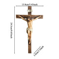 9.6" Christian Gift Religious Jesus Cross Crucifix Statue | Resin Wall Hanging Decor