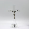 Jesus Cross Statue Christian Crystal Cross Church Ornaments Religious Style Desktop Decoration Creative Figurine Sculpture