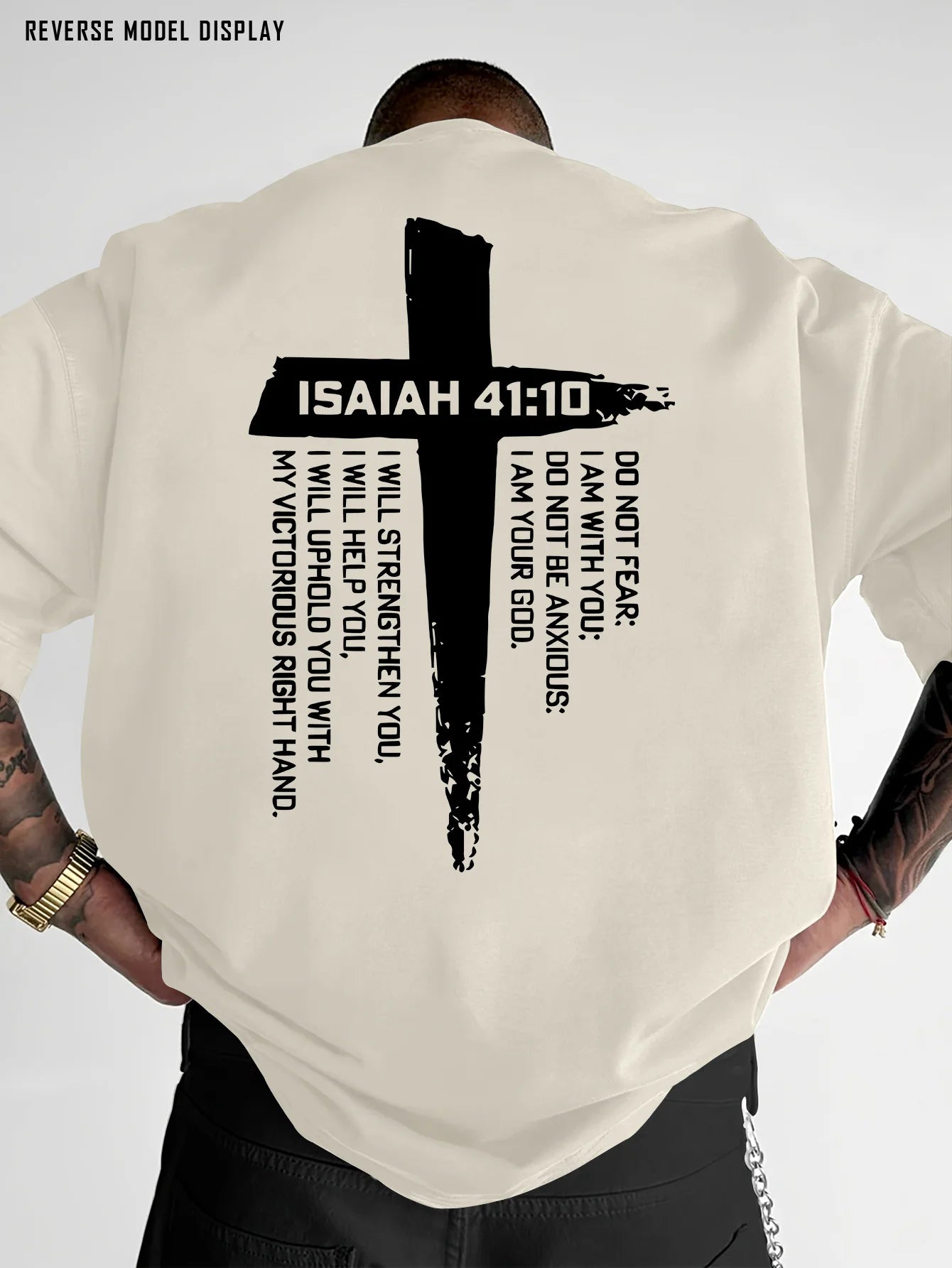 Christian Cross and Bible Verse Graphic Tee | Breathable Short Sleeve T-Shirt for Men