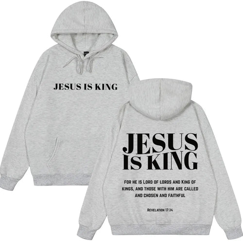 Jesus Is King Christian Graphic Hoodie