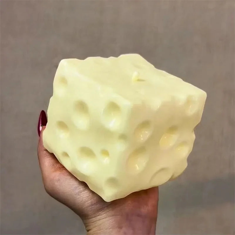 IronPulse X Jumbo Cheese Cube Stress Ball Big Cheese Shapeable Squeeze Ball