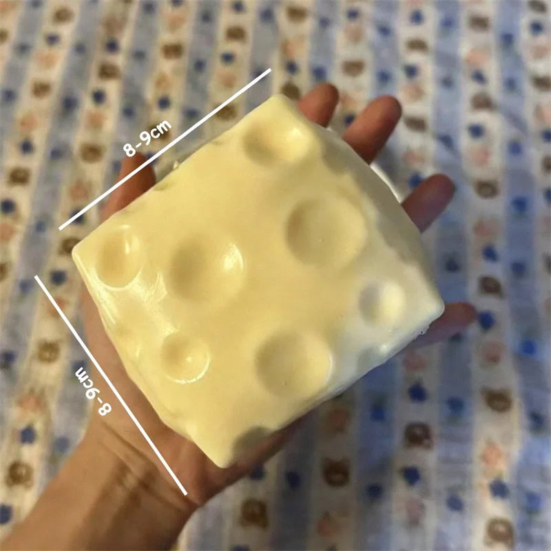 IronPulse X Jumbo Cheese Cube Stress Ball Big Cheese Shapeable Squeeze Ball