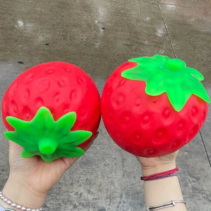 IronPulse X Giant Strawberry Squishy Toy Extra Large Size Strawberry Fidget