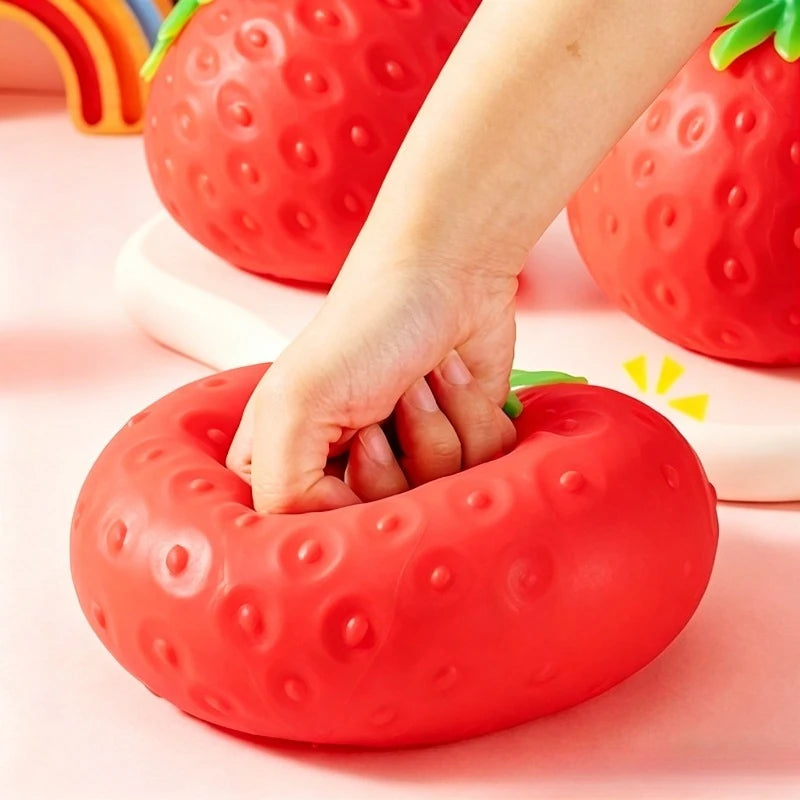 IronPulse X Giant Strawberry Squishy Toy Extra Large Size Strawberry Fidget