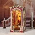 Book Nook Kit Christian DIY Wooden Puzzle Church of Jesus Bookshelf Dollhouse Model Bookend Building Easter Home Decoration